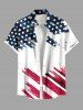 Patriotic American Flag Print Plus Size Matching Outfit For Couples -  