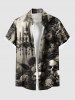 Distressed Skull Rose Flower Chandelier Print Plus Size Matching Outfit For Couples -  