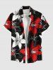 Hibiscus Flower Print Plus Size Matching Hawaii Beach Outfit For Couples -  