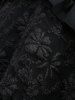 Gothic Daisy Flower Jacquard Bowknot Cinched Lace Up Ruffles Chiffon Trim Patchwork A Line Tank Dress -  