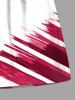 Plus Size Patriotic American Flag Print Beach Shorts For Men -  