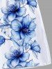 Plus Size Hibiscus Flower Tropical Print Hawaii Beach Shorts For Men -  