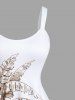 Plus Size Coconut Tree Sea Sailboat Print Hawaii A Line Tank Dress -  