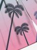 Coconut Tree Ombre Colorblock Print Plus Size Matching Hawaii Beach Outfit For Couples -  