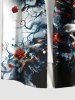 Plus Size Skulls Rose Flower Print Buttons Pocket Hawaii Shirt For Men -  
