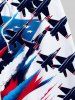 Plus Size Patriotic American Flag Plane Print Drawstring Pocket Beach Shorts For Men -  