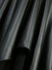 Haut 2 en 1 grande taille à manches évasées et empiècement en PU, bretelles superposées, style mouchoir - Noir 1X | US 14-16