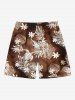 Flower Turtle Tie Dye Ombre Print Shirt Swimsuit Shorts Plus Size Matching Hawaii Beach Outfit For Couples -  