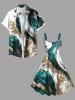 Plus Size Metallic Leaf Diamond Print Hawaii Tank Dress -  