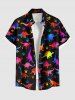 Colorful Dinosaur Foot Print Plus Size Matching Hawaii Beach Outfit For Couples -  