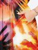 Coconut Tree Ombre Graffiti Print Plus Size Matching Hawaii Beach Outfit For Couples -  