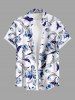 Matching Hawaii Shirt and Romper Plus Size Beach Outfit Flowers Leaf Printed for Couples -  
