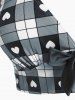 Plus Size Valentines Heart Bowknot Crisscross Padded Three Piece Tankini Swimsuit -  