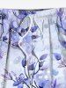 Plus Size Flowers Leaf Ombre Print Hawaii Beach Shorts For Men -  
