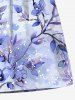 Plus Size Flowers Leaf Ombre Print Hawaii Beach Shorts For Men -  