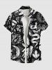 Flower Snake Sun Cat Hand Print Plus Size Matching Outfit For Couples -  