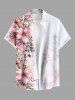 Flowers Leaf Print Plus Size Matching Hawaii Beach Outfit For Couples -  