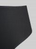Plus Size Happy Every Day Letters Print Tie Shoulder Tankini Swimsuit -  