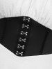 Hook-And-Eye Waist Ruched Panel Eyelash Lace Trim High Low Cami Dress -  