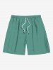 Hibiscus Flower Leaf Print Plus Size Matching Hawaii Beach Outfit For Couples -  