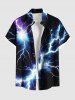 Glitter Lightning Print Plus Size Matching Hawaii Beach Outfit For Couples -  