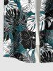 Chemise hawaïenne grande taille à imprimé feuilles tropicales et poches à boutons pour homme - Vert profond 2XL