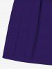 Plus Size Solid Color Drawstring Pockets Beach Shorts For Men -  