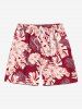 Matching Hawaii Shirt Shorts and Romper Plus Size Beach Outfit Tropical Leaf Flower Print For Couples -  