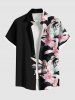 Flowers Leaf Tropical Print Plus Size Matching Hawaii Beach Outfit For Couples -  