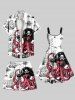 Plus Size Octopus Pirate Ship Rudder Cruise Print Hawaii Beach Shorts For Men -  