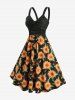 Sunflowers Print Ruched Twist Pockets Tank Dress -  