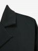 Plus Size Solid Ruched A Line Cami Dress and Lapel Collar Button Long Sleeve Coat Set -  
