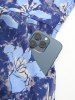 Robe à bretelles fines à imprimé tie-dye fleuri et volants froncés, avec haut cache-cœur cintré. - Bleu profond XXL