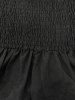 Mock Button Crossover High-low Suspender Skirt -  