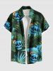 Skull Cup Orange Leaf Tropical Printe Plus Size Matching Hawaii Beach Outfit For Couples -  