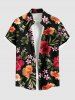 Tropical Leaf Hibiscus Flower Print Plus Size Matching Hawaii Beach Outfit For Couples -  