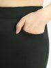 Pantalon évasé à poches et lacets avec motif crâne et étoiles - Noir XXL