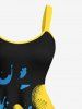 Robe débardeur trapèze hawaïenne grande taille à imprimé canard mignon - Noir 6X