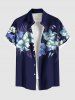 Tropical Leaf Hibiscus Flower Print Plus Size Matching Hawaii Beach Outfit For Couples -  
