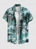 Coconut Tree Tropical Leaf Hibiscus Flower Print Plus Size Matching Hawaii Beach Outfit For Couples -  