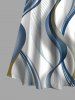 Plus Size Curve Pattern Print Cold Shoulder Crisscross Hawaii Maxi Dress -  