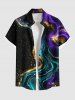 Glitter River Galaxy Print Plus Size Matching Hawaii Beach Outfit For Couples -  