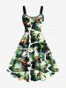 Coconut Tree Dinosaur Forest Print Plus Size Matching Hawaii Beach Outfit For Couples -  