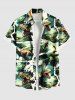 Coconut Tree Dinosaur Forest Print Plus Size Matching Hawaii Beach Outfit For Couples -  