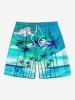 Coconut Tree Cloud Sea Ombre Sky Print Plus Size Matching Hawaii Beach Outfit For Couples -  