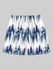 Tenue de plage hawaïenne assortie grande taille, motif vague légère, tie-dye et ombré, pour couple - Bleu 