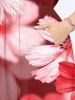 Plus Size Ombre Daisy Flower Print Hawaii Split Pocket A Line Midi Dress -  