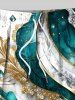 Plus Size Metallic Leaf Diamond Print Hawaii Beach Shorts For Men -  