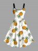 Coconut Tree Pineapple Print Plus Size Matching Hawaii Beach Outfit For Couples -  
