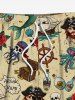 Tenue de plage hawaïenne assortie grande taille pour couple, motif tête de mort, pirate, rose, fleur, bateau, gouvernail, sirène, croisière - café lumière 
